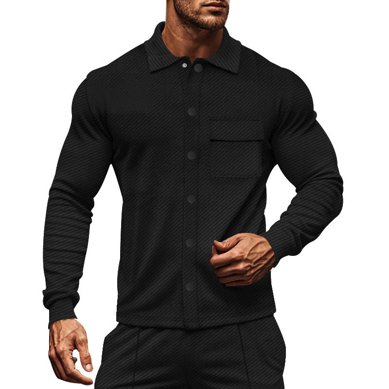 Men's men's jacket made of comfortable fabric with modern button details and chest pocket Lisslune