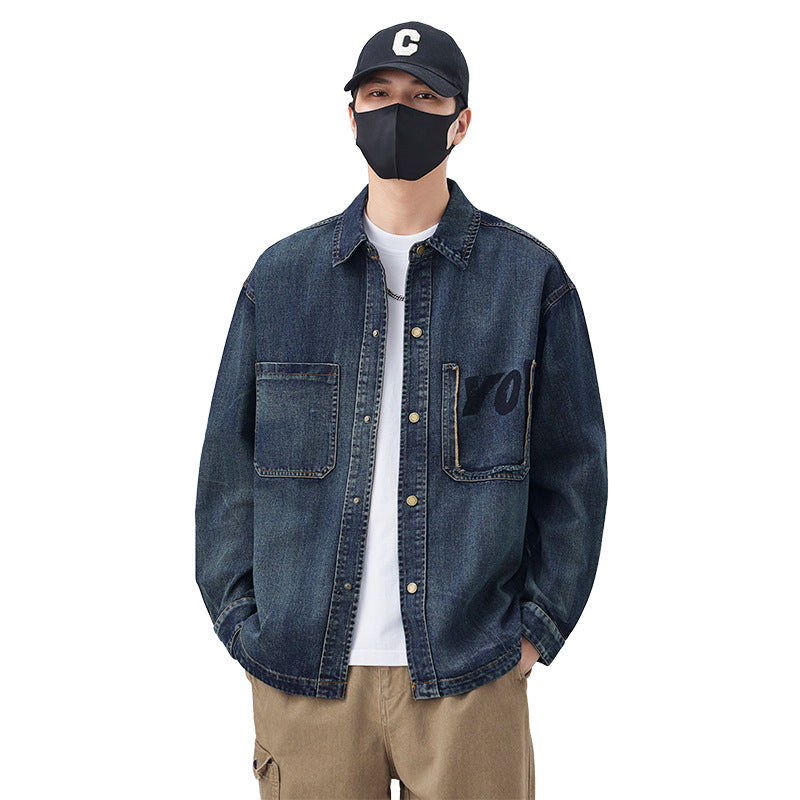 Men's Modern Denim Utility Jacket Lisslune