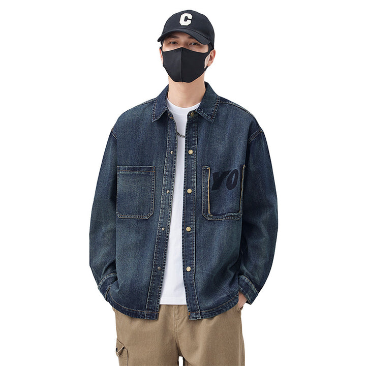 Men's Modern Denim Utility Jacket Lisslune