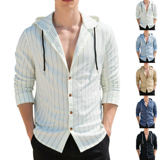 Men's casual shirts with hood Lisslune