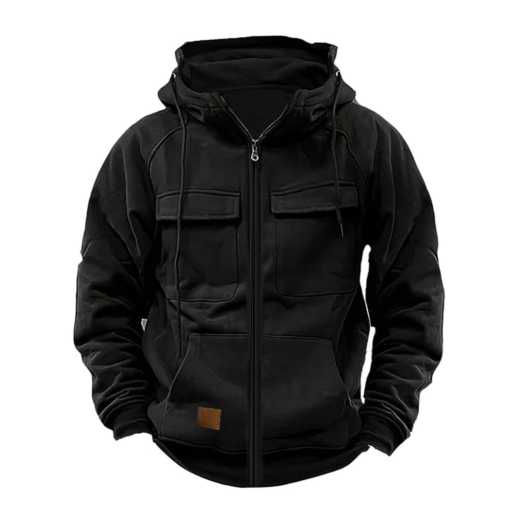 Men's functional jacket with hood and large pockets Lisslune