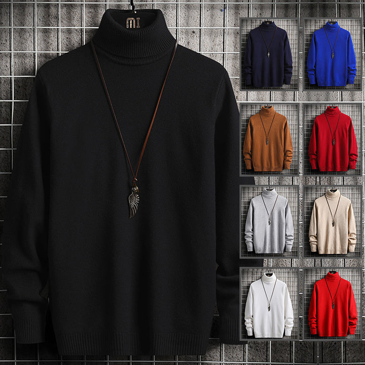Men's stylish turtleneck sweater made of high-quality cotton Lisslune