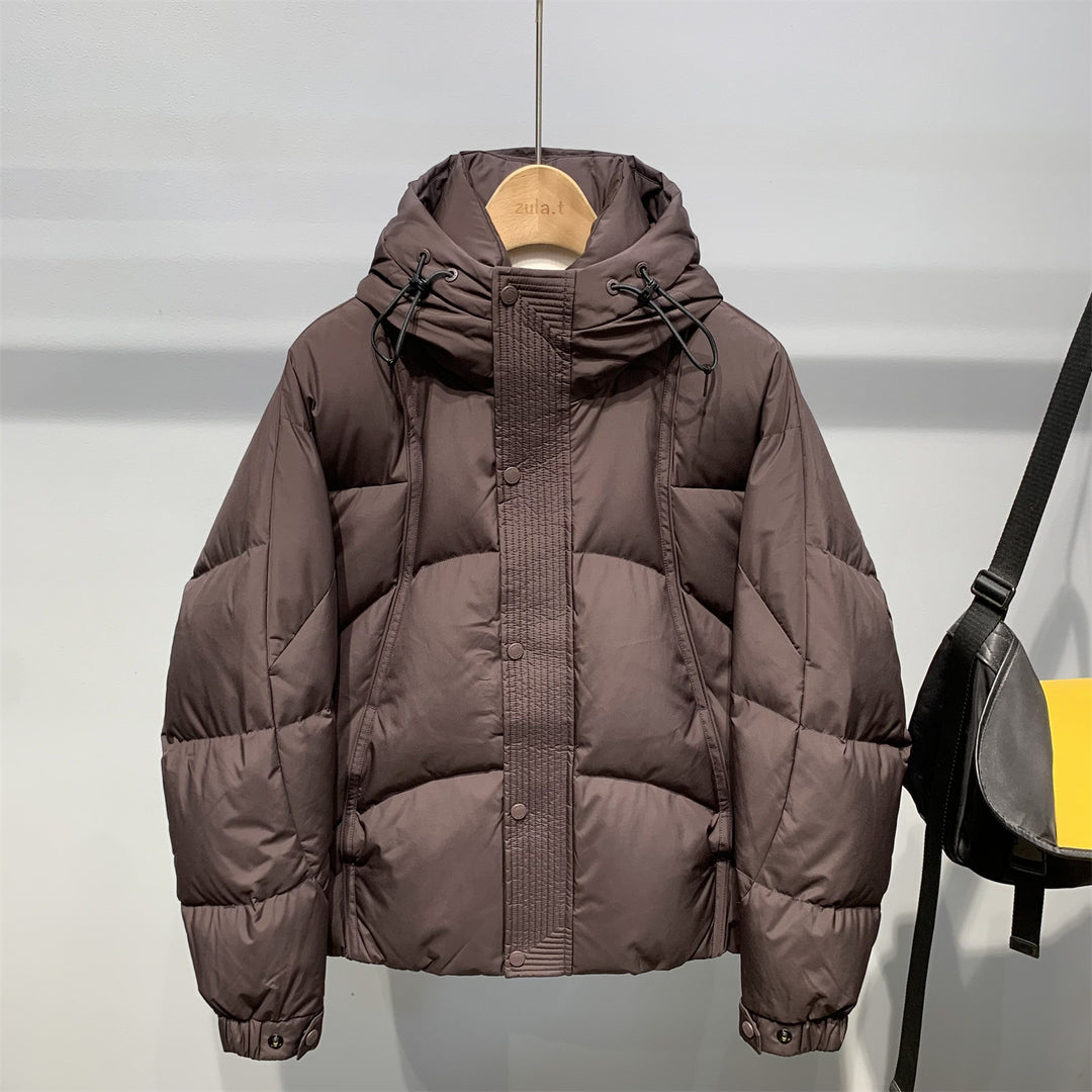 Men's Padded Jacket with Adjustable Hood Design Lisslune