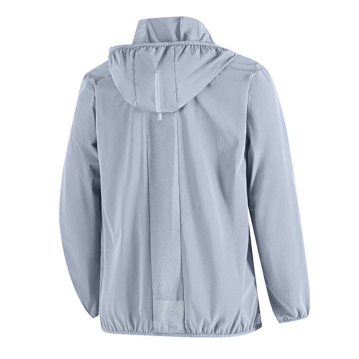 Men's lightweight training jacket with adjustable hood and breathable inserts Lisslune