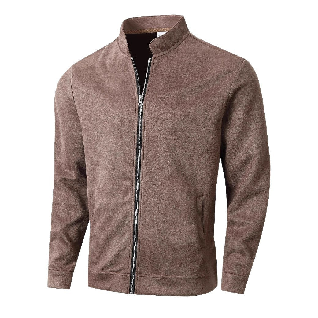 Men's elegant and comfortable softshell jacket with a high collar and full-length zipper Lisslune