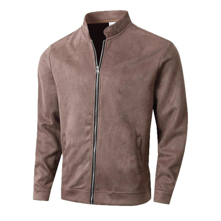 Men's elegant and comfortable softshell jacket with a high collar and full-length zipper Lisslune
