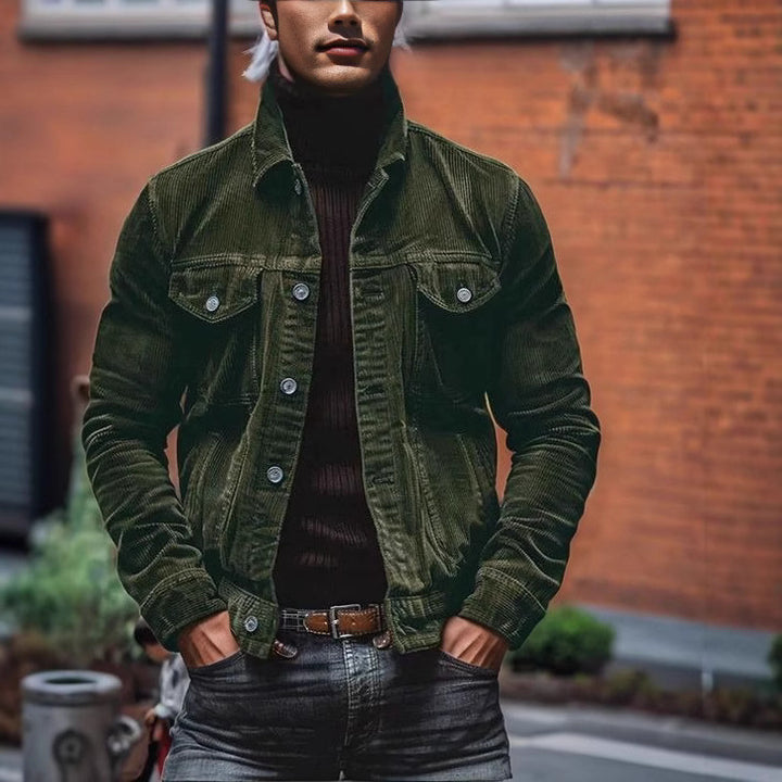 Men's fashionable cord jacket with authentic look Lisslune