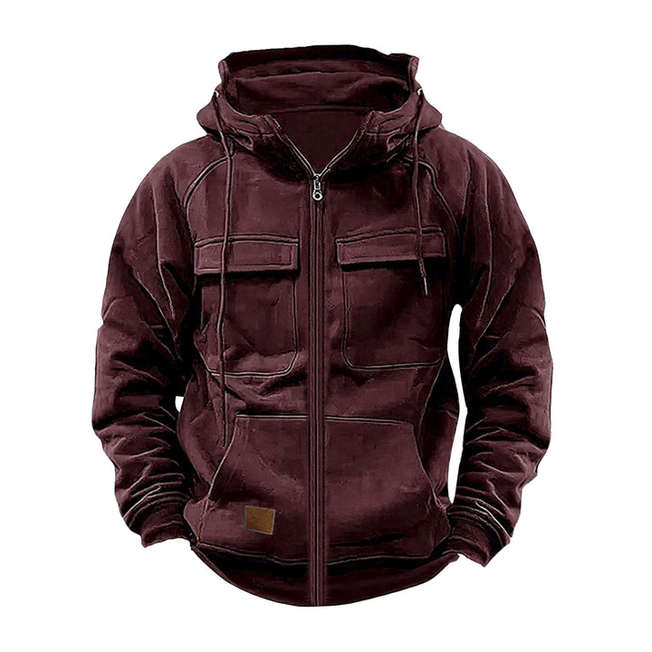 Men's functional hooded jacket with large front pockets Lisslune