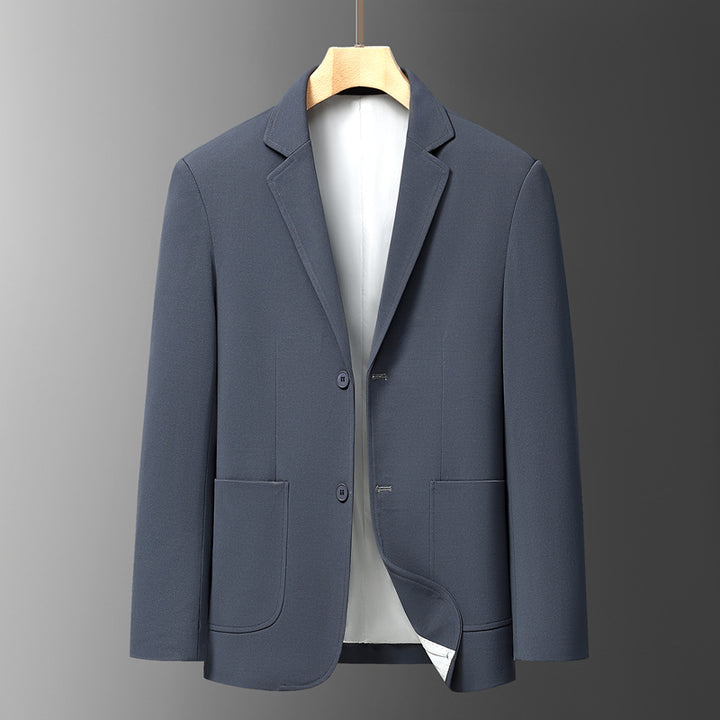 Men's Elegant Blazer with Textured Design and Practical Pockets Lisslune
