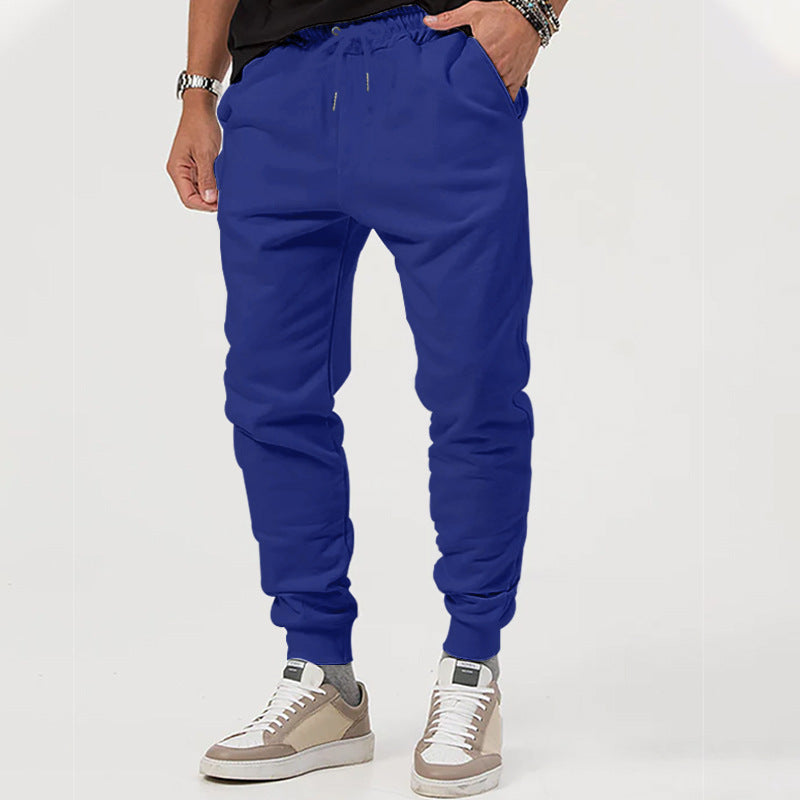 Men's casual jogging pants with elastic waistband and side zip pockets Lisslune