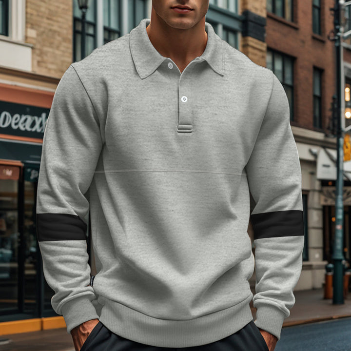 Men's sporty sweater with trendy contrasting stripes Lisslune