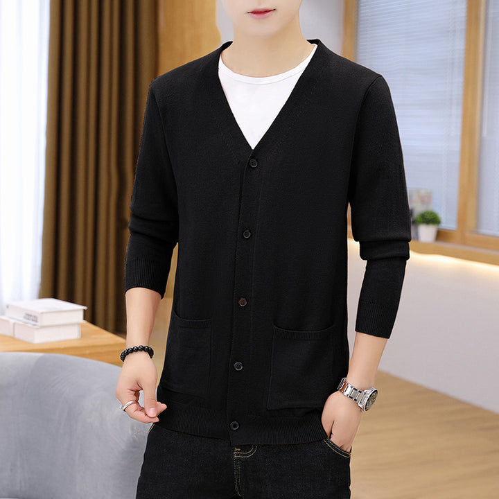 Men's elegant lightweight knitted cardigan with pockets Lisslune