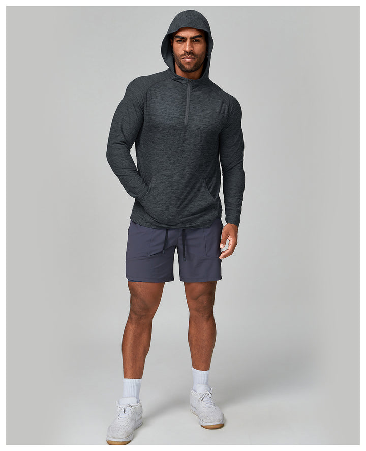Men's Sporty Long Sleeve Shirt with Hood Lisslune