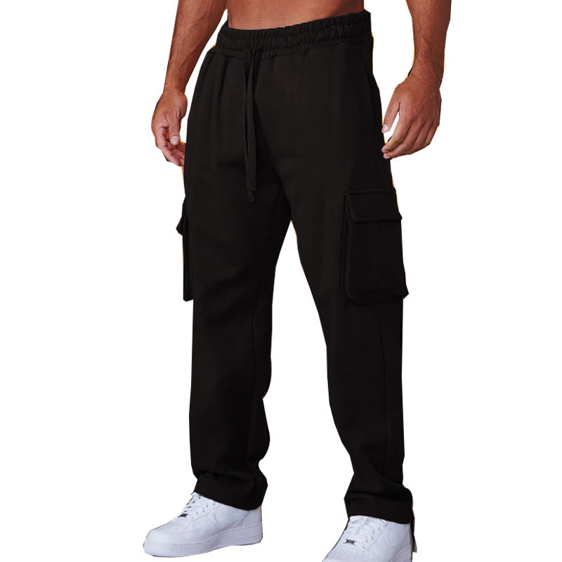 Men's cargo joggers with adjustable waistband and practical side pockets Lisslune