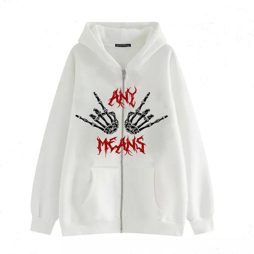 Women's hoodie with unique skeleton design and practical kangaroo pockets Lisslune