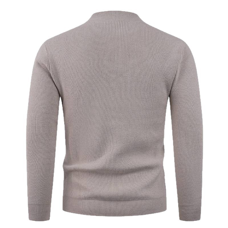 Men's Textured Crew Neck Sweater Lisslune