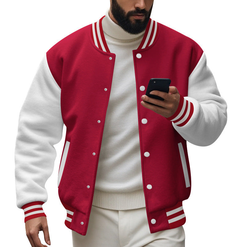 Men's casual bomber jacket with contrasting sleeves and classic cut Lisslune
