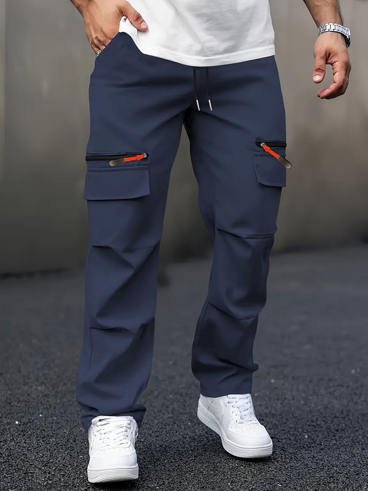 Men's cargo pants with innovative pockets and elastic waistband Lisslune