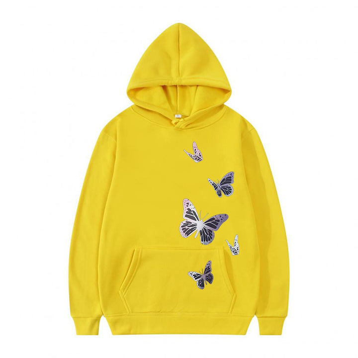Women's hoodie with delicate butterfly motif Lisslune