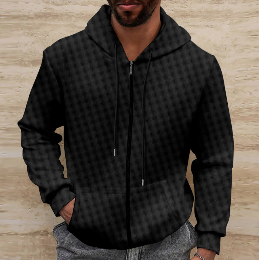 Men's sporty hoodie with breathable properties and practical zipper Lisslune