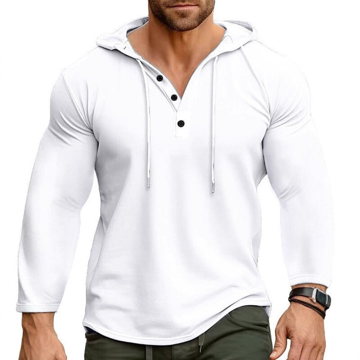 Men's hooded shirt with modern button closure and breathable fabric Lisslune