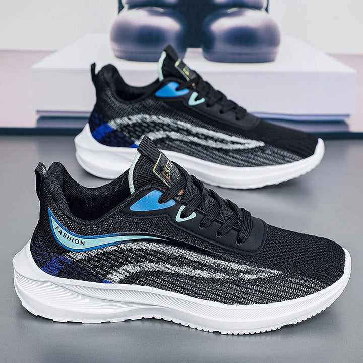 Men's Sporty Sneakers with Breathable Mesh Upper and Cushioning Sole Lisslune