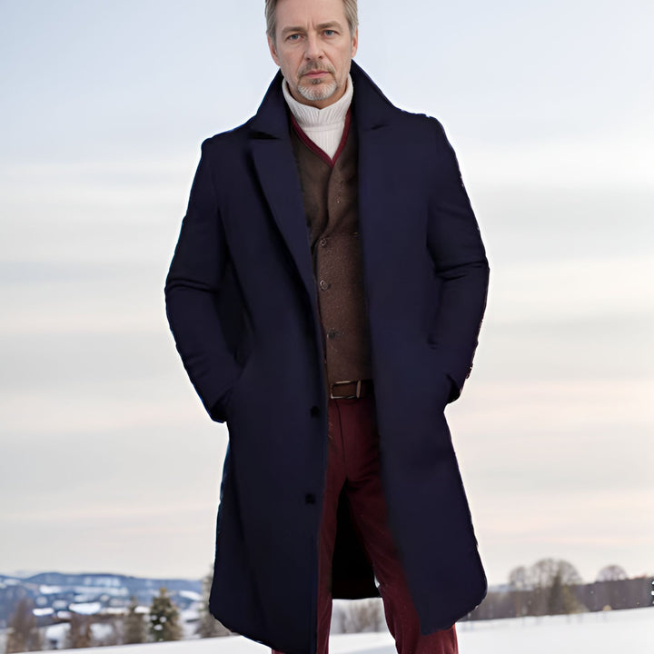 Men's elegant, long winter coat Lisslune