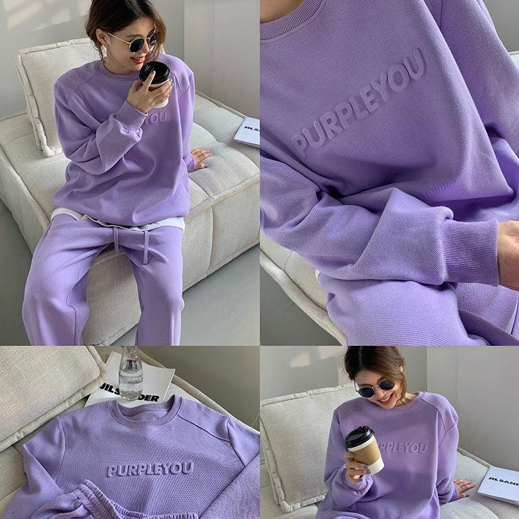 Women's Urban Lounge Outfit with oversized sweatshirt and casual joggers Lisslune