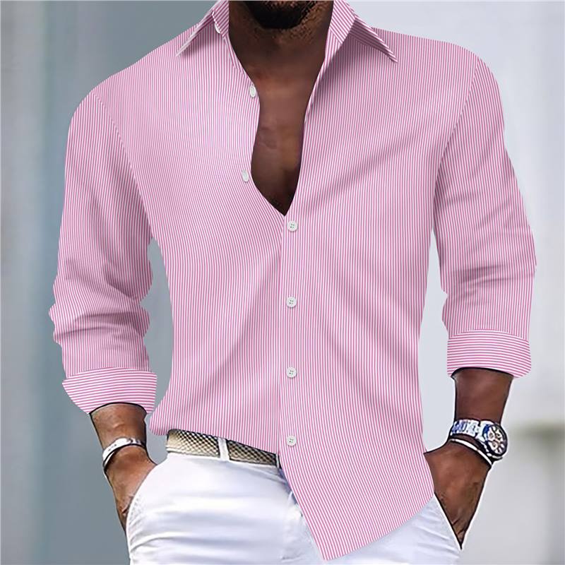Men's elegant striped shirt made of breathable cotton Lisslune