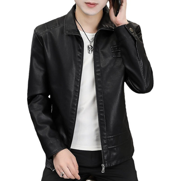 Men's stylish synthetic leather jacket Lisslune