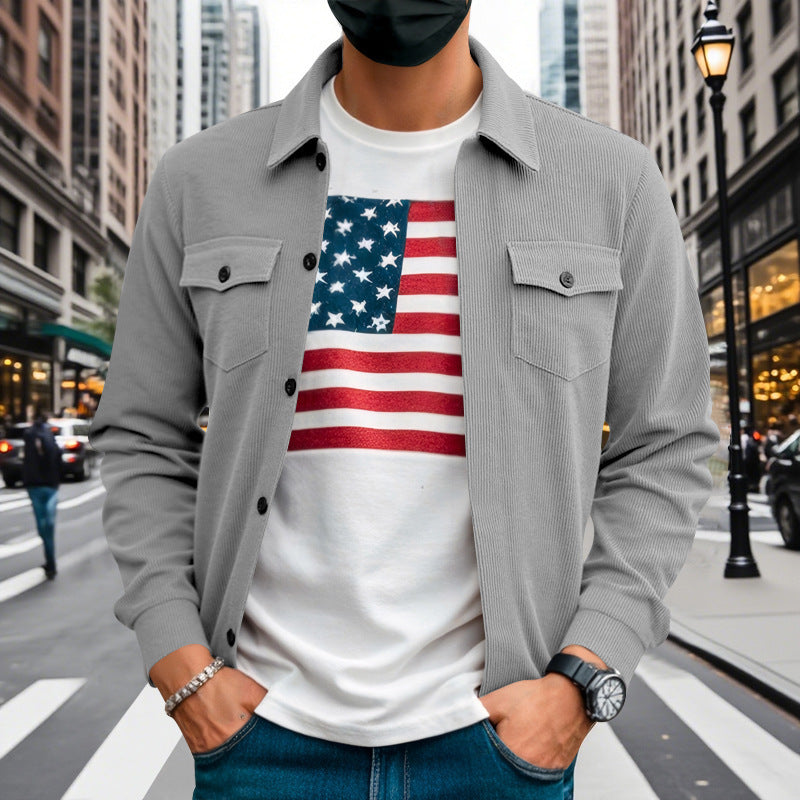 Men's casual shirt jacket in structured design Lisslune
