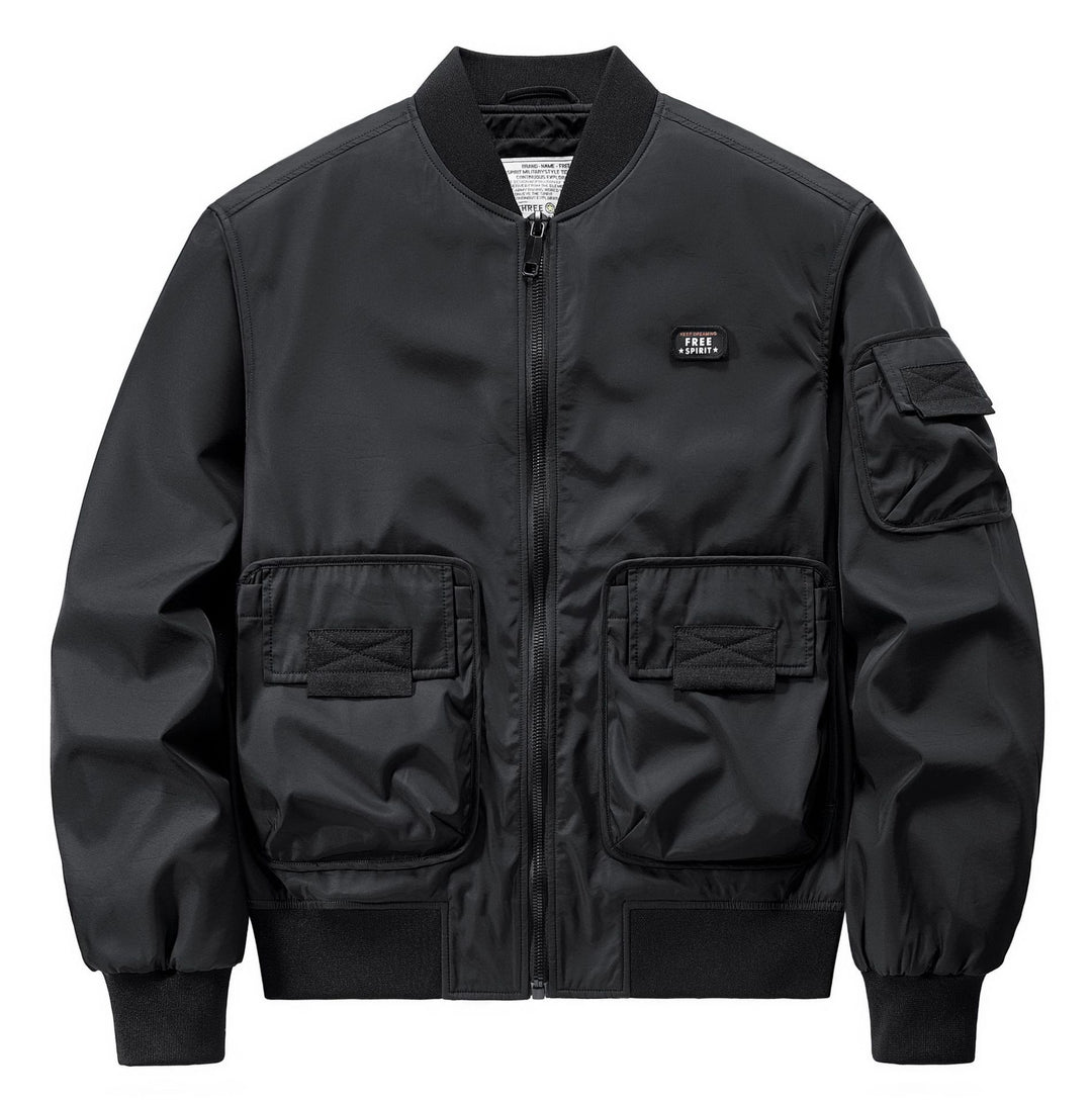 Men's Bomber Jacket with Multifunctional Pockets Lisslune