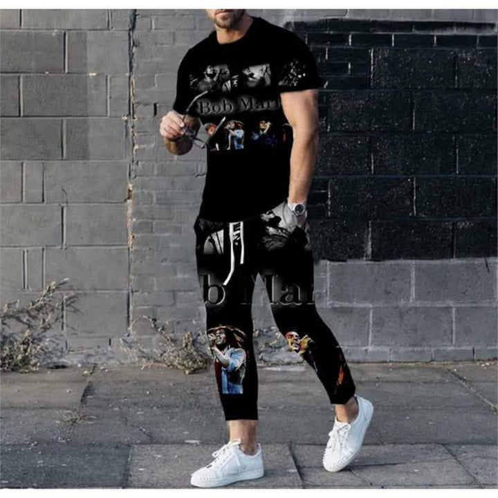 Men's stylish leisure set with dots Lisslune