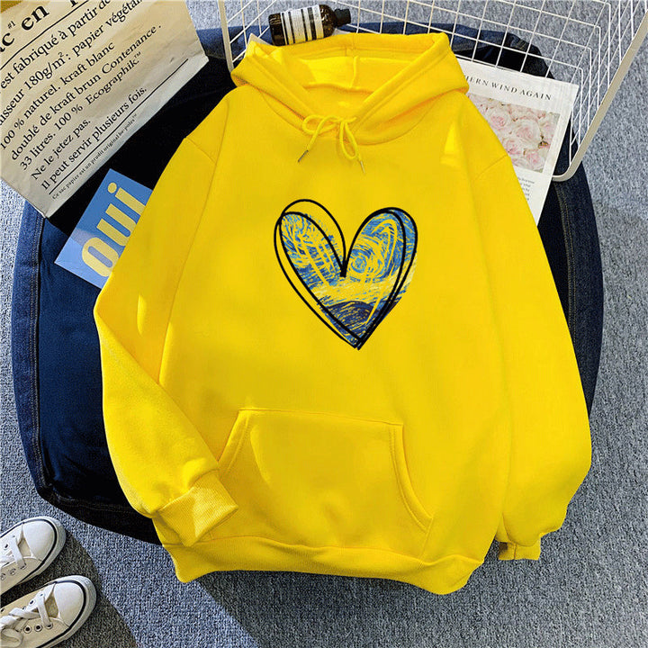 Women’s hoodie with artistic heart design Lisslune