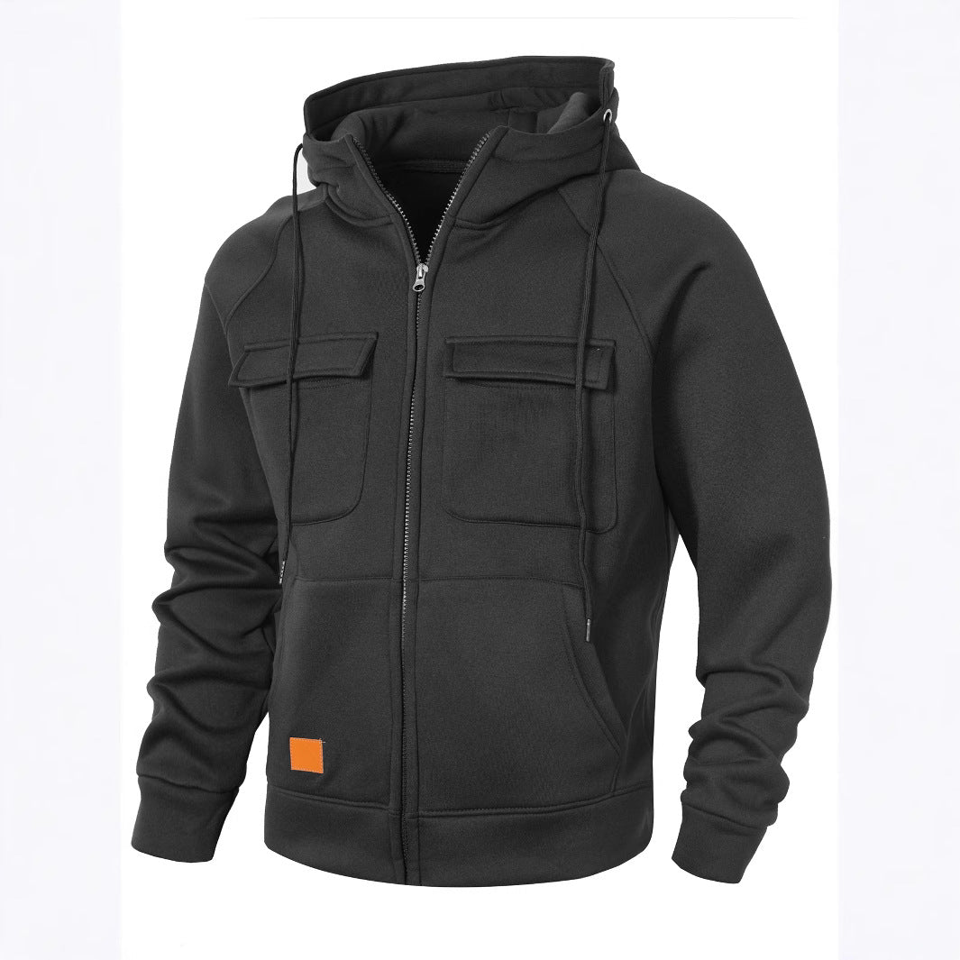 Men's hooded jacket with practical pockets and fashionable design Lisslune