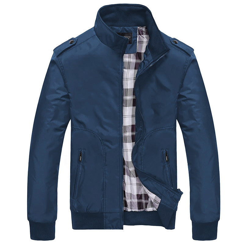 Men's Stylish Transitional Jacket with High Collar and Practical Pockets Lisslune