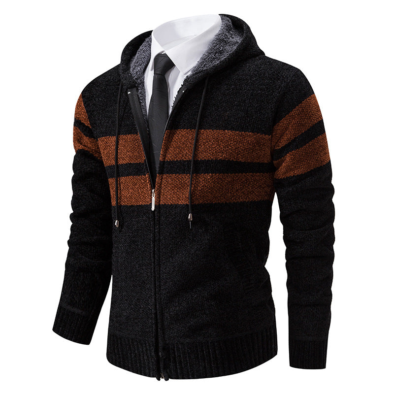 Men's hoodie with modern zipper and practical fleece lining Lisslune