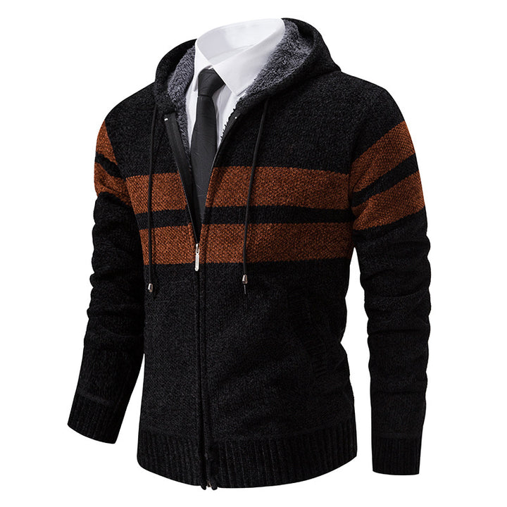 Men's hoodie with modern zipper and practical fleece lining Lisslune