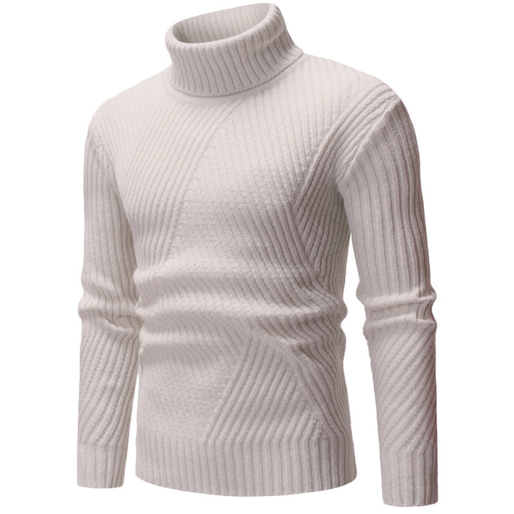 Men's Stylish Turtleneck Sweater with Textured Design Lisslune