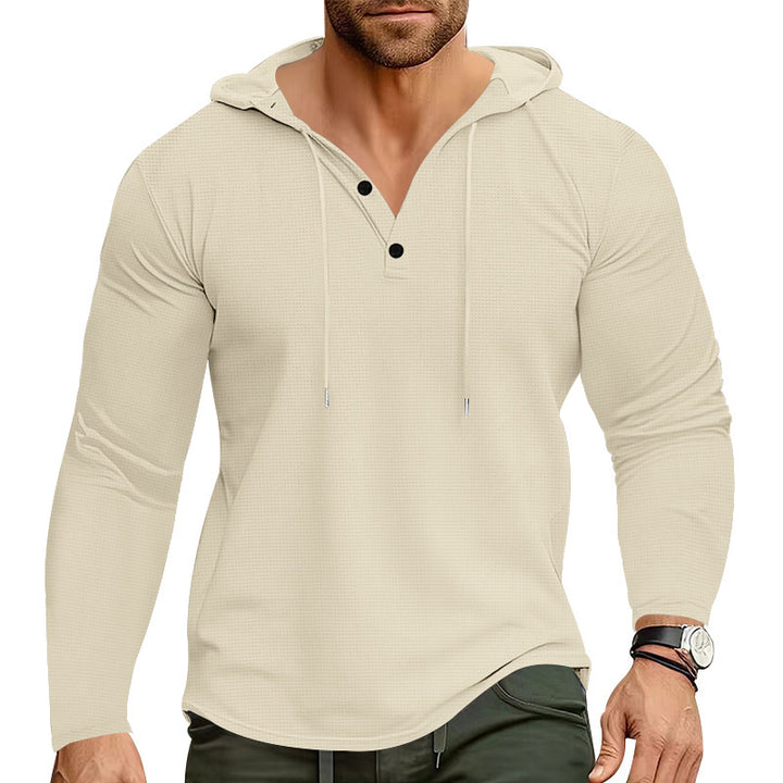 Men's casual hooded shirt with textured surface Lisslune