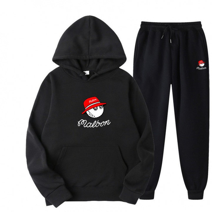 Women's leisure hoodie suit with playful graphic design and practical pockets Lisslune