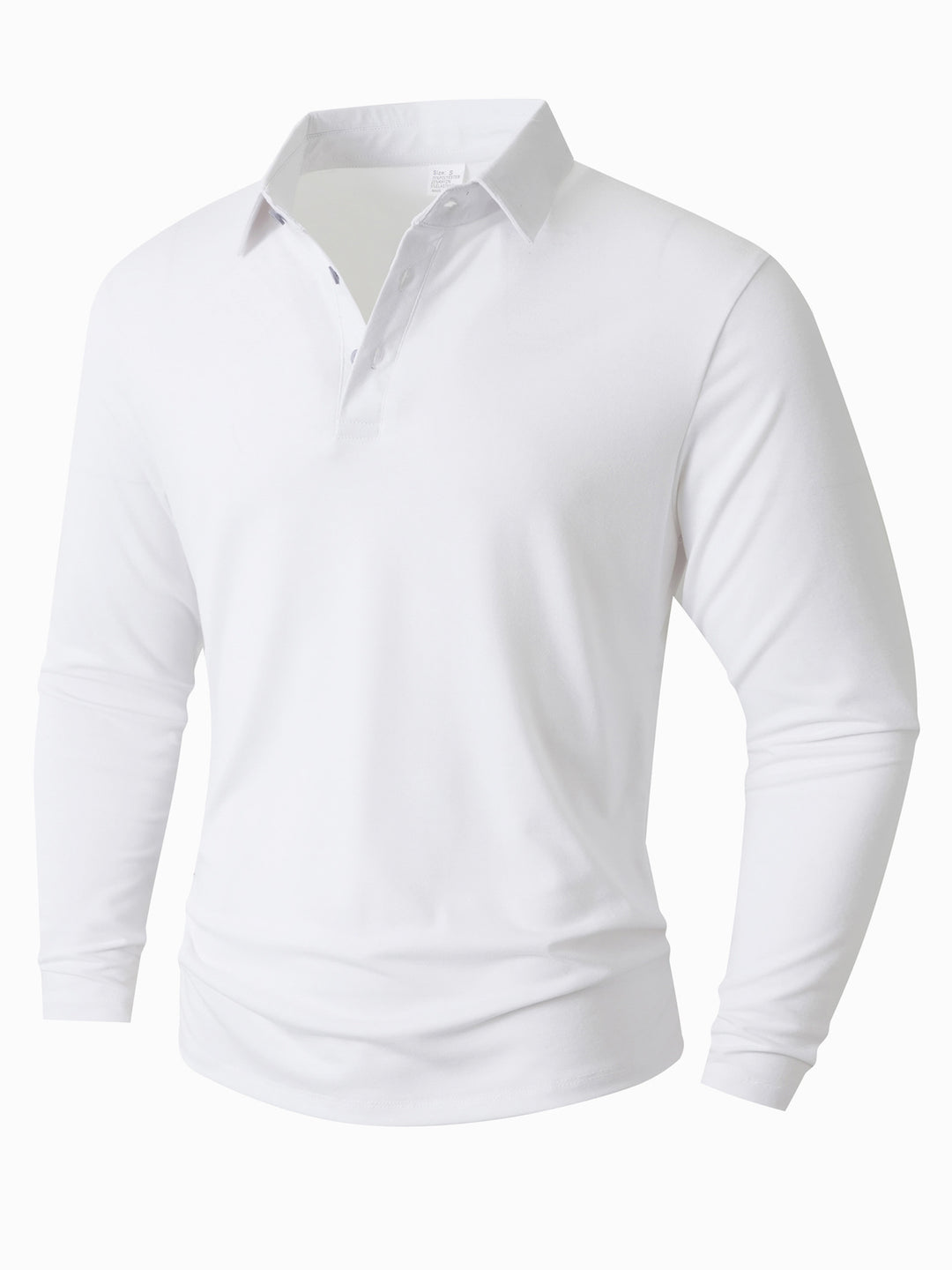 Men's Long Sleeve Polo Shirt with Modern Cut Lisslune