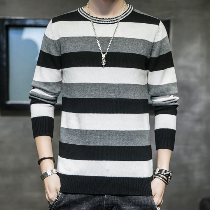 Men striped pullover made of soft cotton blend Lisslune