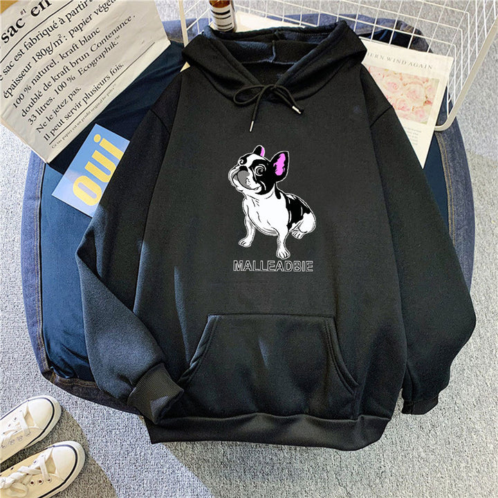 Women's hoodie with creative French bulldog design Lisslune