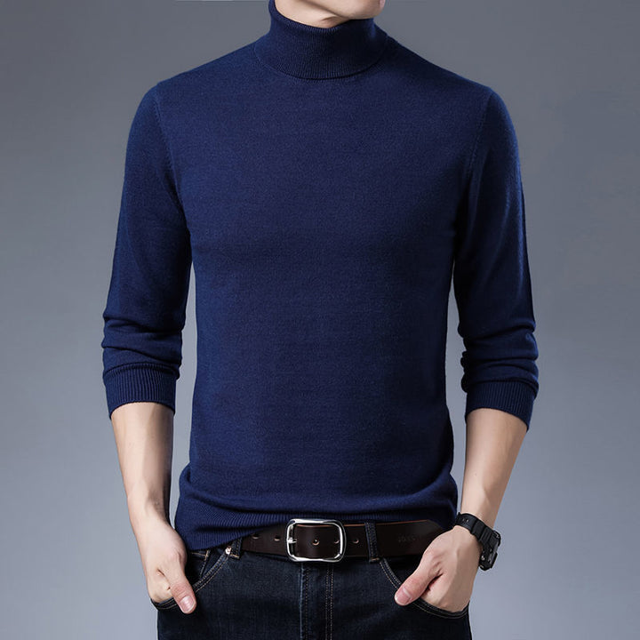 Men's turtleneck sweater made from high-quality wool Lisslune