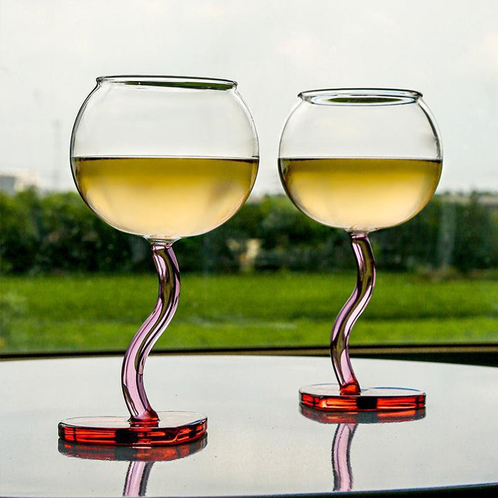 Rynx | Autumn Apartment Decor Creative Romantic Love Glass Goblet High-Quality Wine Goblet Design Sense Engagement Gift Goblet