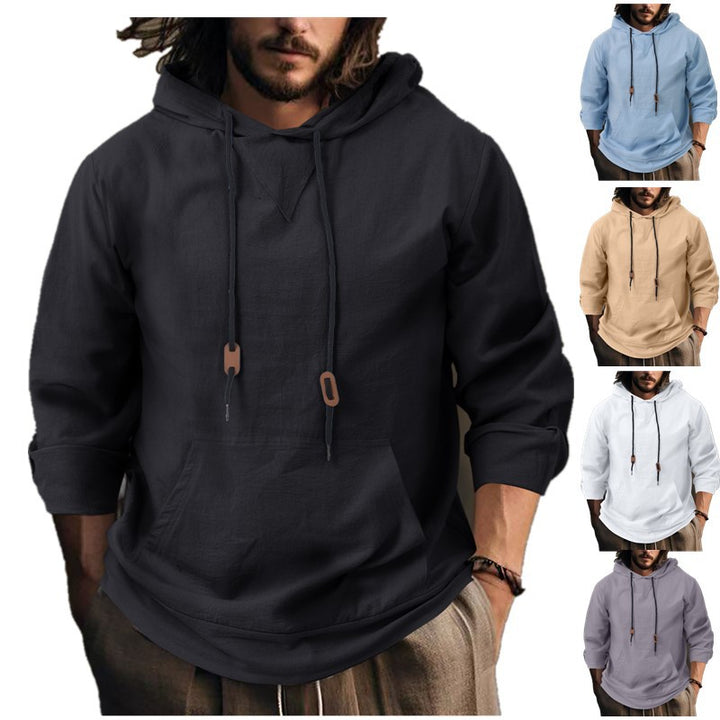 Men's casual hoodie with unique V-design and practical pockets Lisslune