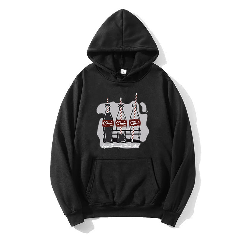 Women's hooded sweatshirt with playful Coca-Cola bottle motif Lisslune
