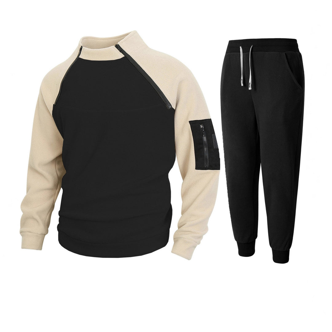 Men's sporty top with functional zipper and comfortable jogging pants Lisslune