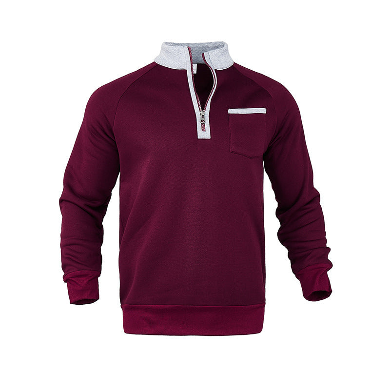 Men's sweatshirt with half zipper and moisture-regulating fabric Lisslune